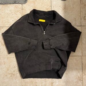 Yellow label co vintage black q zip
